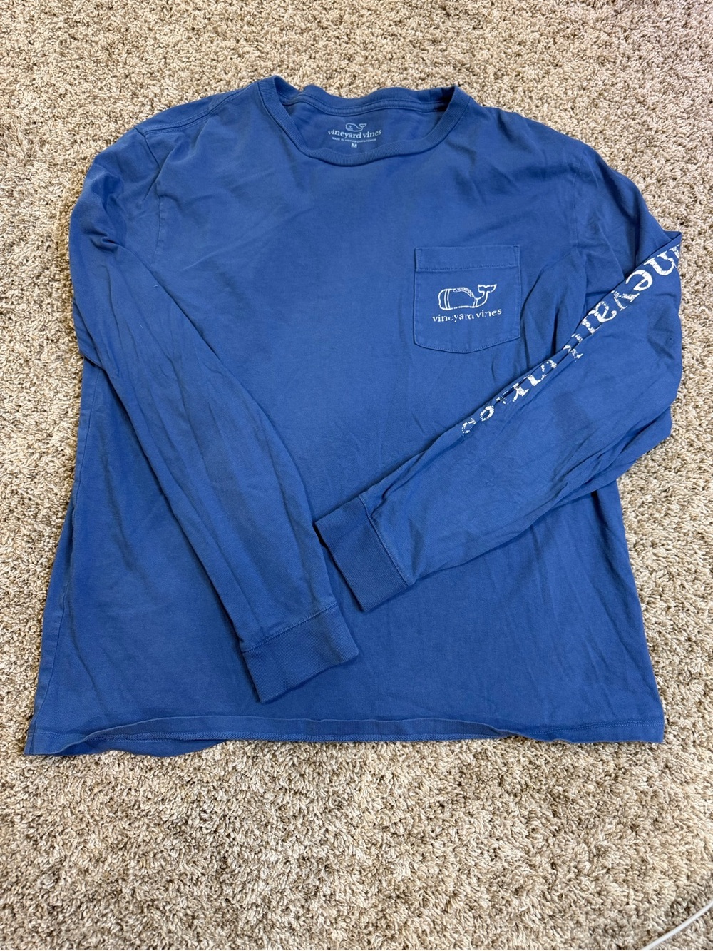 Vineyard Vines Men’s Long-Sleeve Pocket Tee — Navy Blue
